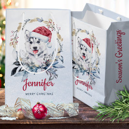 Santa Hatt Siberian Husky Skräddarsydd Hund Jul