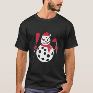Santa Hatt Snömannen Familj Jul Matchande Pickleba T Shirt