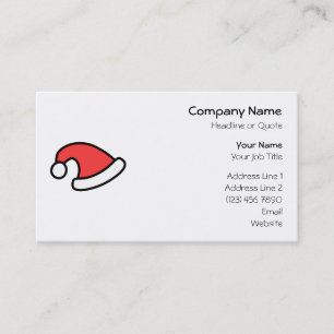 Santa hattdesign visitkort