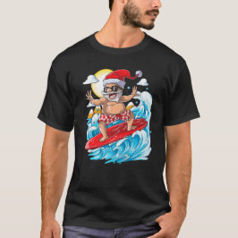 Santa Hawaiian Surfing T Srt jul, sommar T Shirt