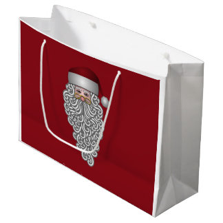 Santa Head med Curly Beard