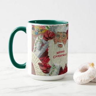 Santa Helgdag 15 oz Mugg som kontrollerar det två