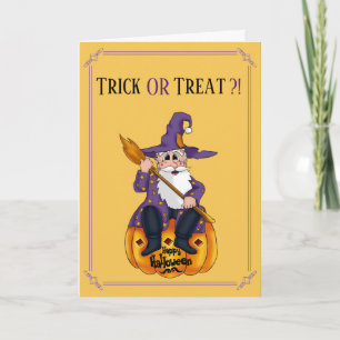 Santa Helgdag Card Halloween Kort