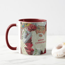 Santa Helgdag "Checking It Twice" Classic Art Mugg