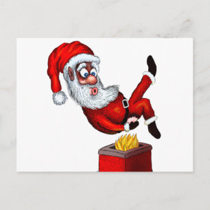 Santa hettända helg vykort