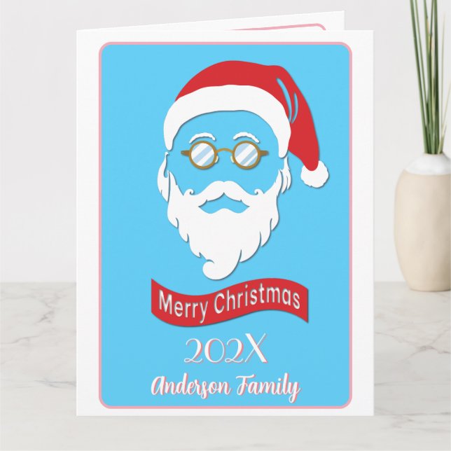 Santa Hipster stil Kort (Framsida)