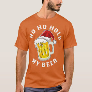 Santa Ho Ho-håll mitt Beer-fina juldrickande T Shirt