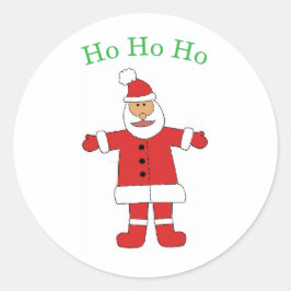 Santa Ho Ho Ho-dekal Runt Klistermärke