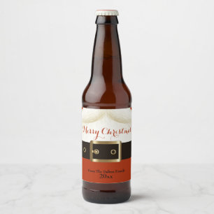 Santa, Ho Ho Ho, God jul Ölflaska Etikett