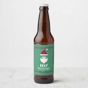 Santa, Ho Ho Ho, Helgdag Ölflaska Etikett