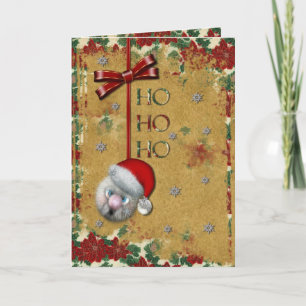 Santa Ho Ho Ho Helgkort