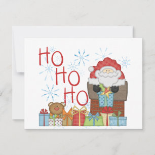 Santa Ho Ho Ho Ho Tshirts och Gifts Julkort