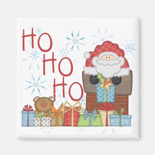 Santa Ho Ho Ho Ho Tshirts och Gifts Magnet (Framsidan)