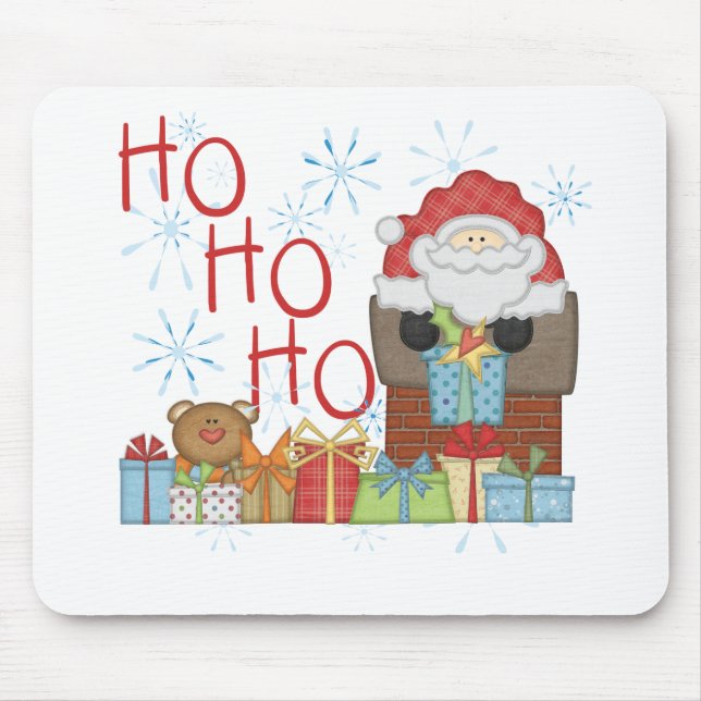 Santa Ho Ho Ho Ho Tshirts och Gifts Musmatta (Framsidan)