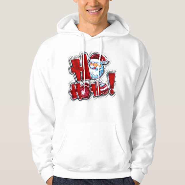 Santa ho ho ho hoodie (Framsida)