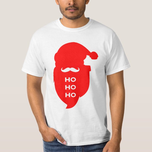 Santa HO HO HO T-tröja T Shirt (Framsida)