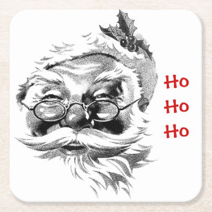 Santa Ho Ho Ho Underlägg Papper Kvadrat