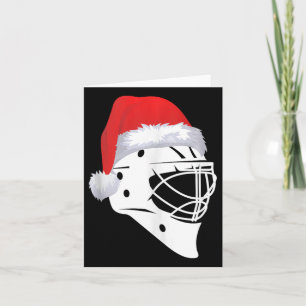 Santa Hockey Player Julafton Sports God jul Ho Kort