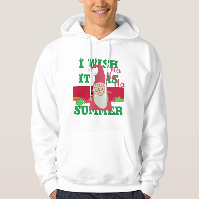 Santa HoHoHo! Sommartilleståndsskjorta Hoodie (Framsida)