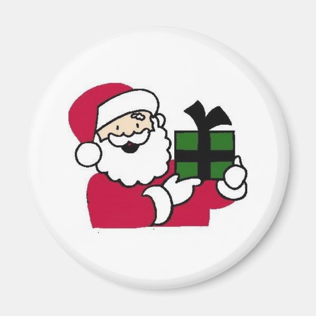 Santa Holding Gift Magnet (Framsidan)