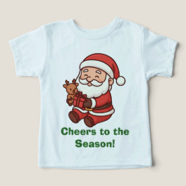 Santa Holding Reindeer Toy T Shirt