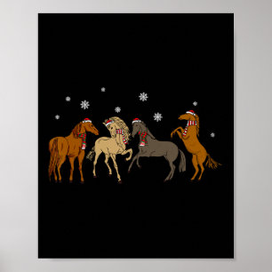 Santa Horse Julgran Light Poster