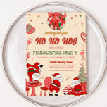 Santa Host Funny Vuxen Friendsmas som jul Party Inbjudningar<br><div class="desc">Sprid helgdag med vår anpassade julutskrivbara inbjudan,  perfekt för att samla vänner och familj för ett festligt firande. Med elegant och lättredigerad text anger den här inbjudan tonen för en glatt julhelg. 52 SE B</div>