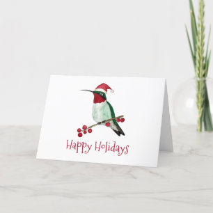 Santa Hummingbird Helgdag Card Helgkort