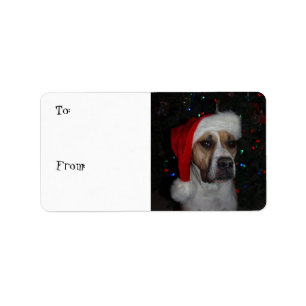 Santa Hund Adressetikett