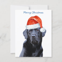 Santa Hund Black Labrador Retriever Julkort