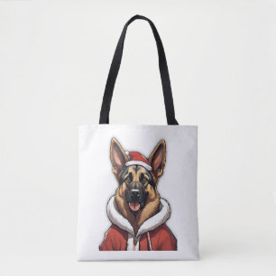 Santa Hund Premium T-Shirt Tygkasse
