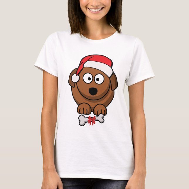 Santa Hund T Shirt (Framsida)