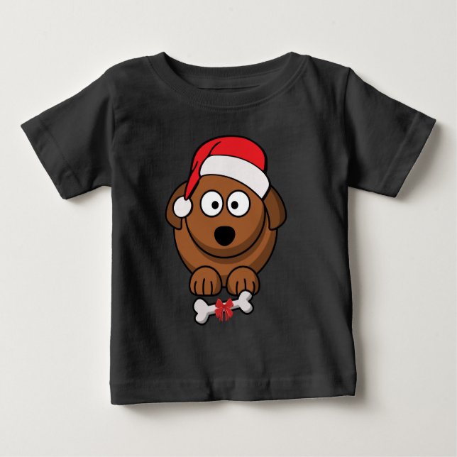Santa Hund T Shirt (Framsida)