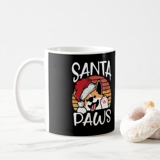Santa Hund Tass Funny jul Pun Kaffemugg (Med munk)