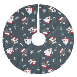 Santa Hundar Julgransmatta Borstad Polyester