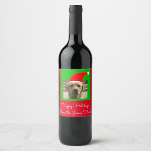 Santa hundhelgdag 4Artie Vinflaska Etikett