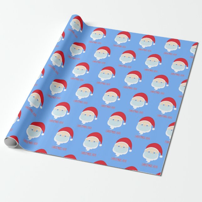 Santa i Ansikte Mask jul 2020 Presentpapper (Utrullad)