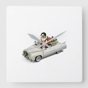 **SANTA I CONVERTABLE** CLOCK FYRKANTIG KLOCKA