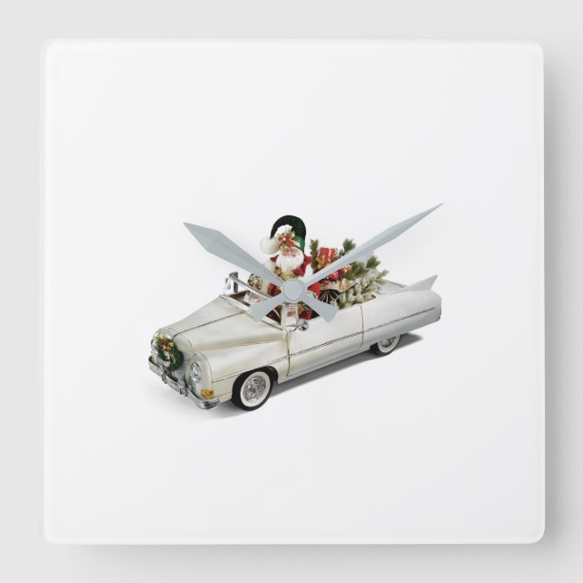**SANTA I CONVERTABLE** CLOCK FYRKANTIG KLOCKA (Framsida)