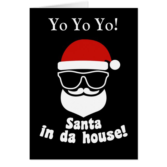 Santa i Da-hus Hälsningskort (Framsidan)