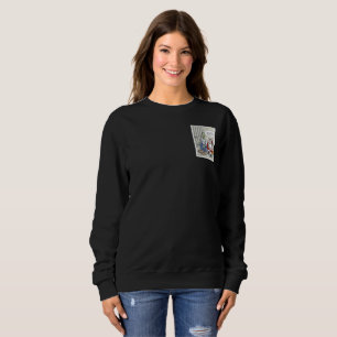 Santa i fängelse dam svart sweatshirt ficka t shirt