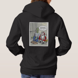 Santa i fängelse Dam svart viv huva sweatshirt bk T Shirt