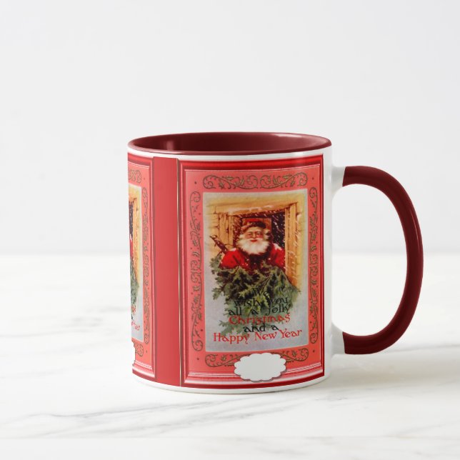 Santa i fönstret mugg (Höger)