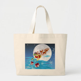 Santa i hans sled jumbo tygkasse