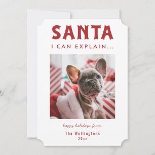 Santa I kan förklara fotoportet Helgdag Humor Julkort