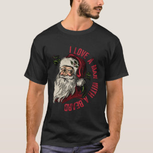 Santa I Kärlek A med skägg T Shirt