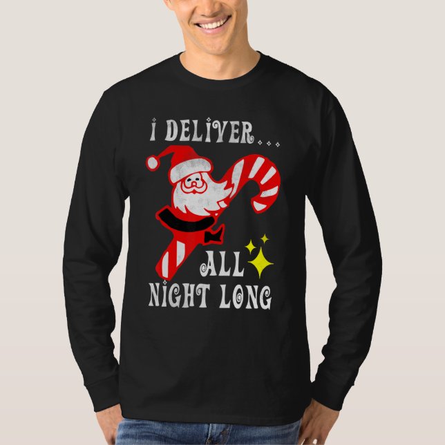 Santa I levererar hela nattliga, stygga Dirty Joke T Shirt (Framsida)