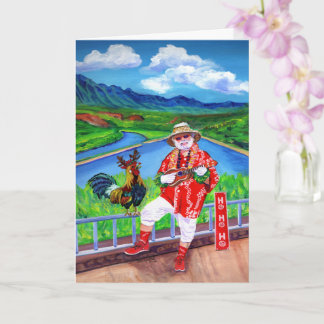 Santa i Paradiset Kauai Mele Kalikimaka Jul Kort