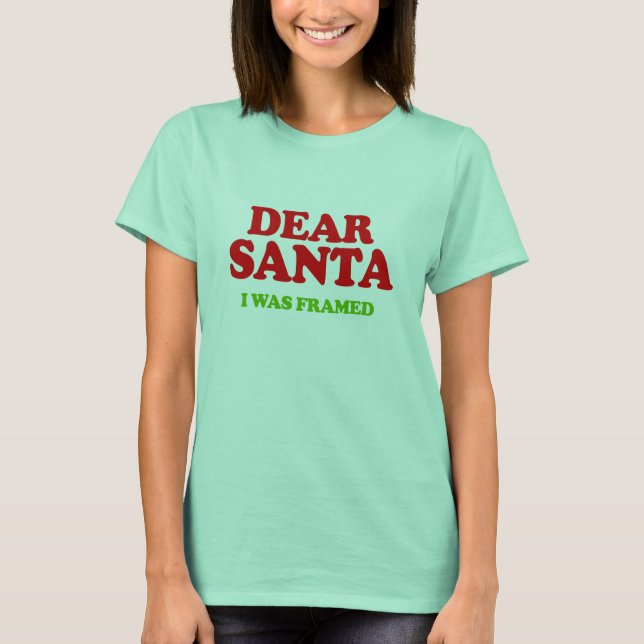 Santa I var inramad - Helgdag Humor -.png Tee (Framsida)