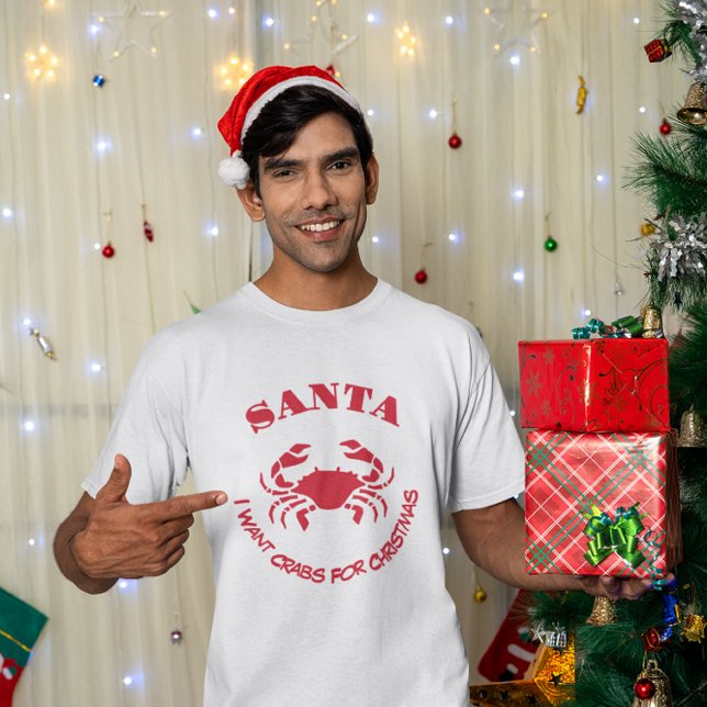 Santa I Want Crabs for Christmas – Maryland Humor T Shirt (Skapare uppladdad)